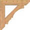 Ekena Millwork Balboa Slat Smooth Bracket w/ Offset Brace, Western Red Cedar, 7 1/2"W x 34"D x 34"H BKT0806X34X34BOA06SWR - alternate 4